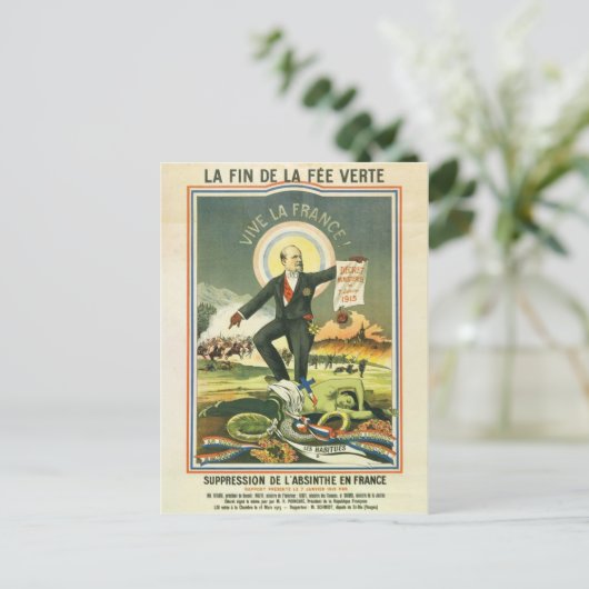 Postcard Absinthe Ban Frankreich Postkarte (Stehend Vorderseite)