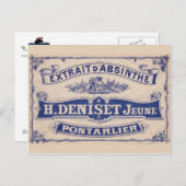 Postcard Absinthe Deniset Postkarte (Vorne/Hinten)