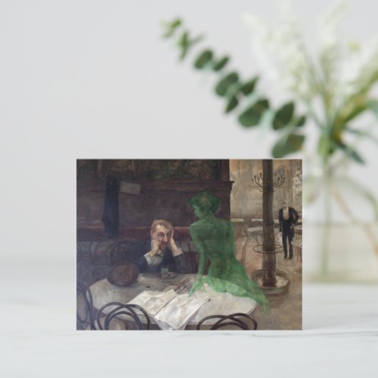 Postcard Absinthe Drinker Postkarte (Stehend Vorderseite)
