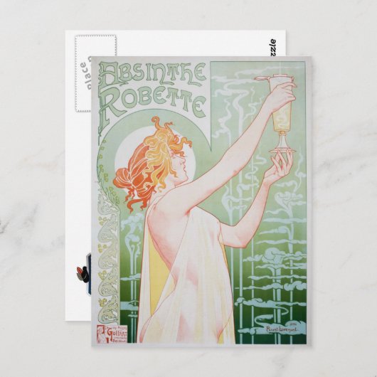 Postcard Absinthe Robette Postkarte (Vorne/Hinten)