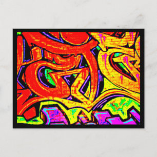 Postcard-Abstrakt/Misc-Graffiti-Galerie 4 Postkarte