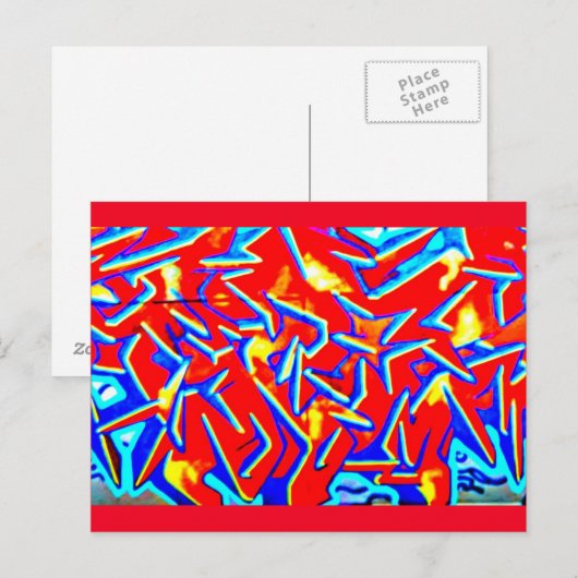 Postcard-Abstrakt/Misc-Graffiti Gallery 103 Postkarte (Vorne/Hinten)