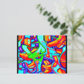 Postcard-Abstrakt/Misc-Graffiti Gallery 107 Postkarte (Stehend Vorderseite)