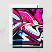Postcard-Abstrakt/Misc-Graffiti Gallery 110 Postkarte (Vorne/Hinten)