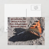 Postcard Alle Schmetterlinge Erholung Gedicht von Postkarte (Vorne/Hinten)