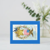 Postcard - American Flag Star Eagle Postkarte (Stehend Vorderseite)