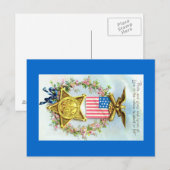 Postcard - American Flag Star Eagle Postkarte (Vorne/Hinten)