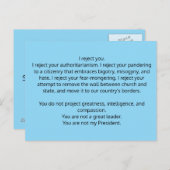 Postcard an Präsident Trump Postkarte (Vorne/Hinten)