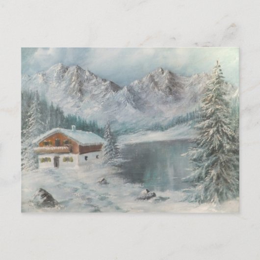 Postcard Ann Hayes Malerei Bayerischer Schneetraum Postkarte (Vorderseite)