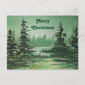 Postcard Ann Hayes Painting Green Forest Feiertagspostkarte