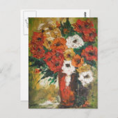 Postcard Ann Hayes Painting Red Blume Mixed Postkarte (Vorne/Hinten)