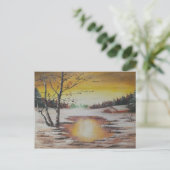 Postcard Ann Hayes Painting Winter Scene Postkarte (Stehend Vorderseite)