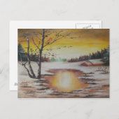 Postcard Ann Hayes Painting Winter Scene Postkarte (Vorne/Hinten)
