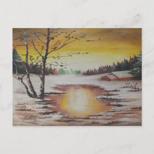 Postcard Ann Hayes Painting Winter Scene Postkarte (Vorderseite)