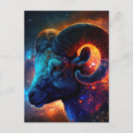 Postcard Aries Zodiac Star-Zeichen Postkarte