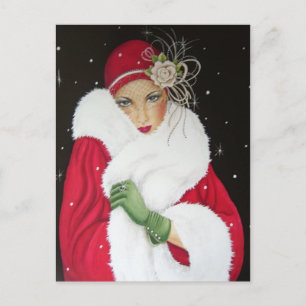 Postcard - Art Deco 1930 Weihnachtsgrüße Postkarte