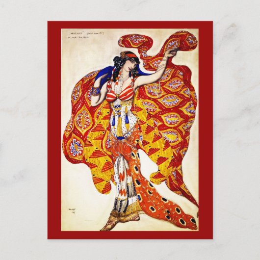 Postcard-Art der Mode-Bakst 31 Postkarte (Vorderseite)
