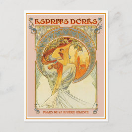 Postcard - Art Nouveau Esprits Dores Feiertagspostkarte
