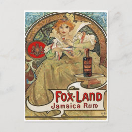Postcard - Art Nouveau Jamicce Rum Feiertagspostkarte