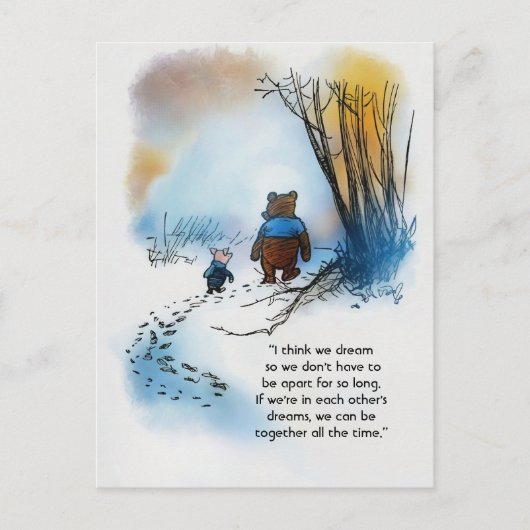 POSTCARD ART - Winnie on Friendship and Dreams Postkarte (Vorderseite)