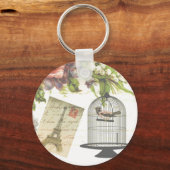 Postcard aus Frankreich Button Schlüsselanhänger (Vorderseite)