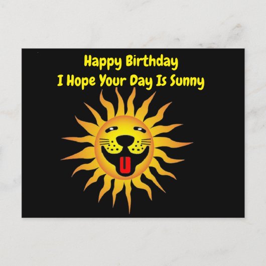Postcard Baby Happy Birthday Sunshine Postkarte (Vorderseite)