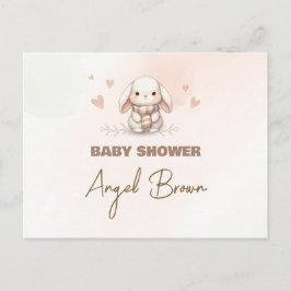 Postcard Baby Shower Bunny Postkarte