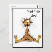 Postcard - Bad Hair Day! Postkarte (Vorne/Hinten)