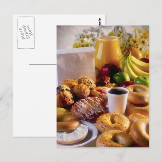 POSTCARD BAGEL BRUNCH POSTKARTE (Vorne/Hinten)