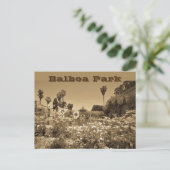 Postcard Balboa Park Sepia Tone Postkarte (Stehend Vorderseite)
