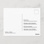 Postcard Bali einfache, elegante Postkarte (Rückseite)