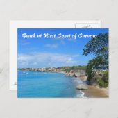Postcard Beach an der Westküste von Curacao Postkarte (Vorne/Hinten)