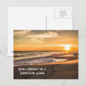 Postcard Beach Sunset at Dauphin Island, Alabama Postkarte (Vorne/Hinten)