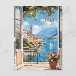 POSTCARD Beautiful Watercolor of Italy Travel Postkarte