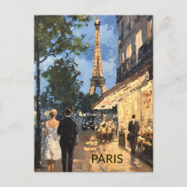 POSTCARD Beautiful Watercolor of Paris Travel Postkarte