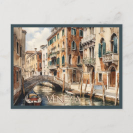POSTCARD Beautiful Watercolor of Venice Travel Postkarte