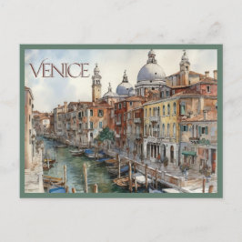 POSTCARD Beautiful Watercolor of Venice Travel Postkarte
