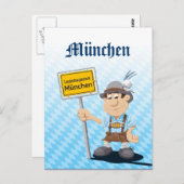 Postcard BEER FESTIVAL Lederhosen München Untersch Postkarte (Vorne/Hinten)