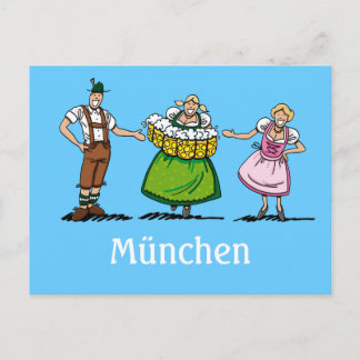 Postcard BEER FESTIVAL München Beer Kellnerin Postkarte