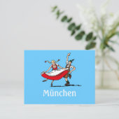 Postcard BEER FESTIVAL München Tanzcouch Postkarte (Stehend Vorderseite)