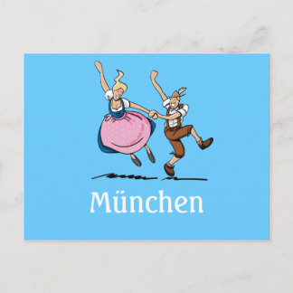 Postcard BEER FESTIVAL München Tanzen Bayern Postkarte