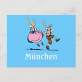 Postcard BEER FESTIVAL München Tanzen Bayern Postkarte (Vorderseite)