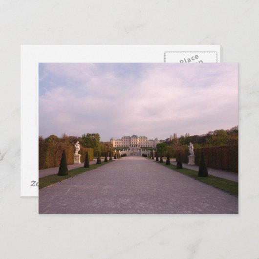 Postcard Belvedere Gardens Palace Vienna, Österrei Postkarte (Vorne/Hinten)