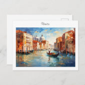 Postcard bemalt Venedig, Italien Postkarte (Vorne/Hinten)