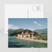 Postcard Bhutan, Punakha Dzong Postkarte (Vorne/Hinten)