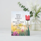 Postcard-Bible Memory Verse Card für Psalm 62:1 Postkarte (Stehend Vorderseite)