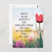 Postcard-Bible Memory Verse Card für Psalm 62:1 Postkarte (Vorne/Hinten)