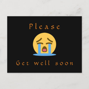 Postcard: Bitte, bald wieder gesund werden, Emoji  Postkarte