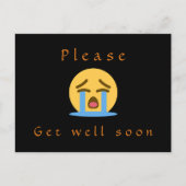 Postcard: Bitte, bald wieder gesund werden, Emoji  Postkarte (Vorderseite)