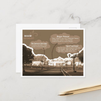 Postcard Bogor Palace Indonesien Postkarte